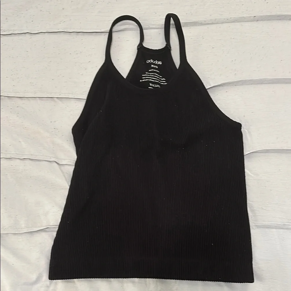 Black Ribbed Racerback Tank - Picture 1 of 3